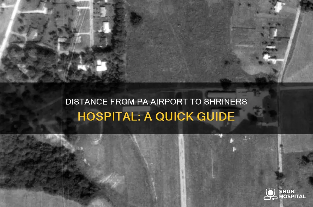 how far is pa airport from shriners hospital in pa