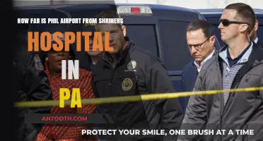 Travel Distance: PHIL Airport to Shriners Hospital in PA