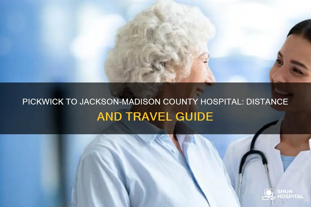 how far is pickwick from jackson-madison county hospital