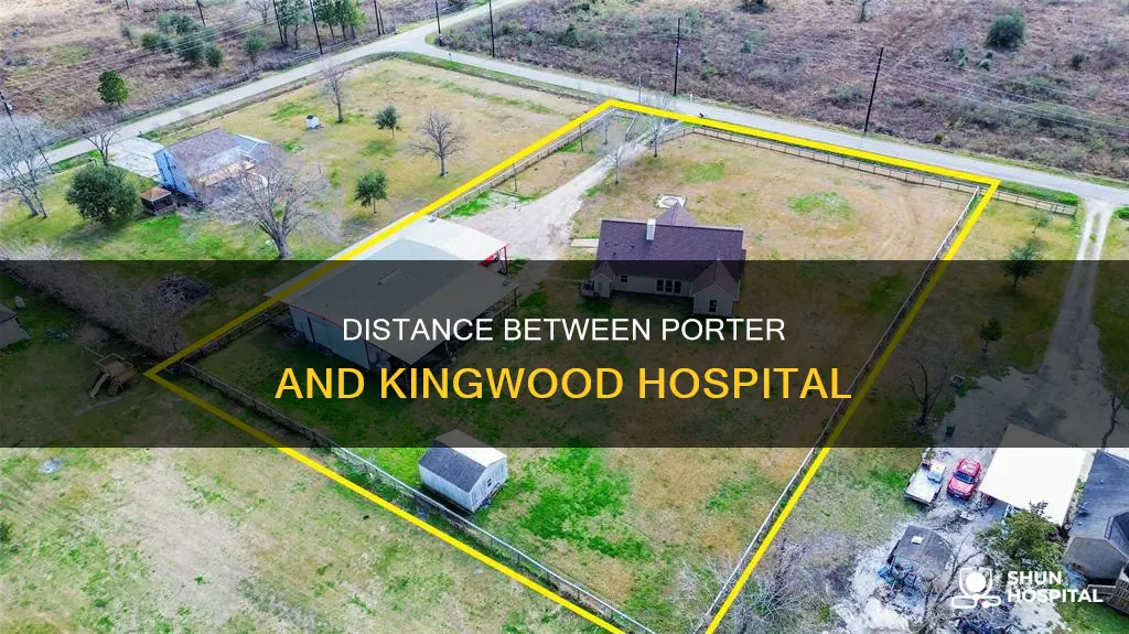 how far is porter from kingwod hospital