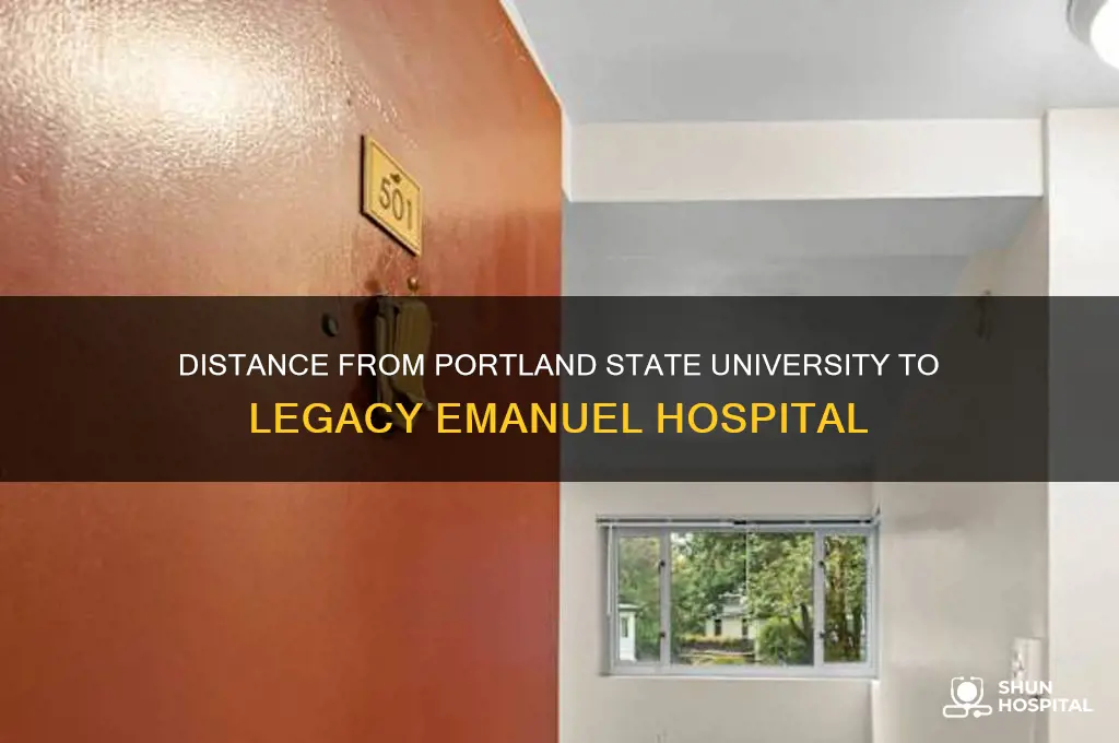 how far is portland state university from legacy emanuel hospital
