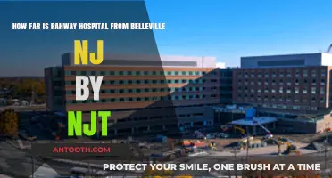 Rahway Hospital to Belleville NJ: NJT Travel Distance Guide