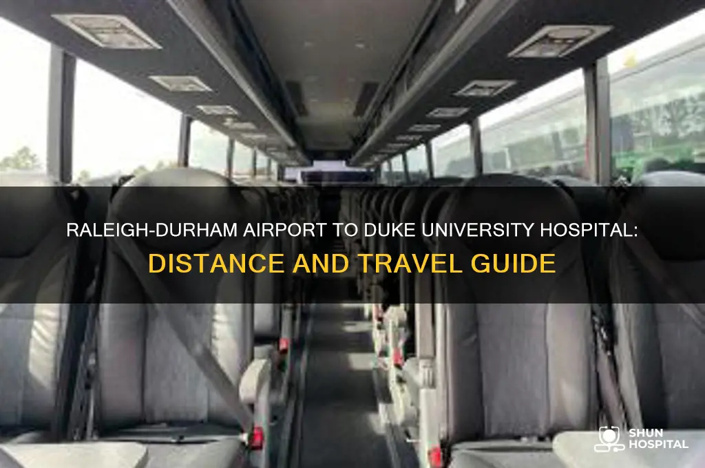 how far is raleigh durham airport from duke university hospital