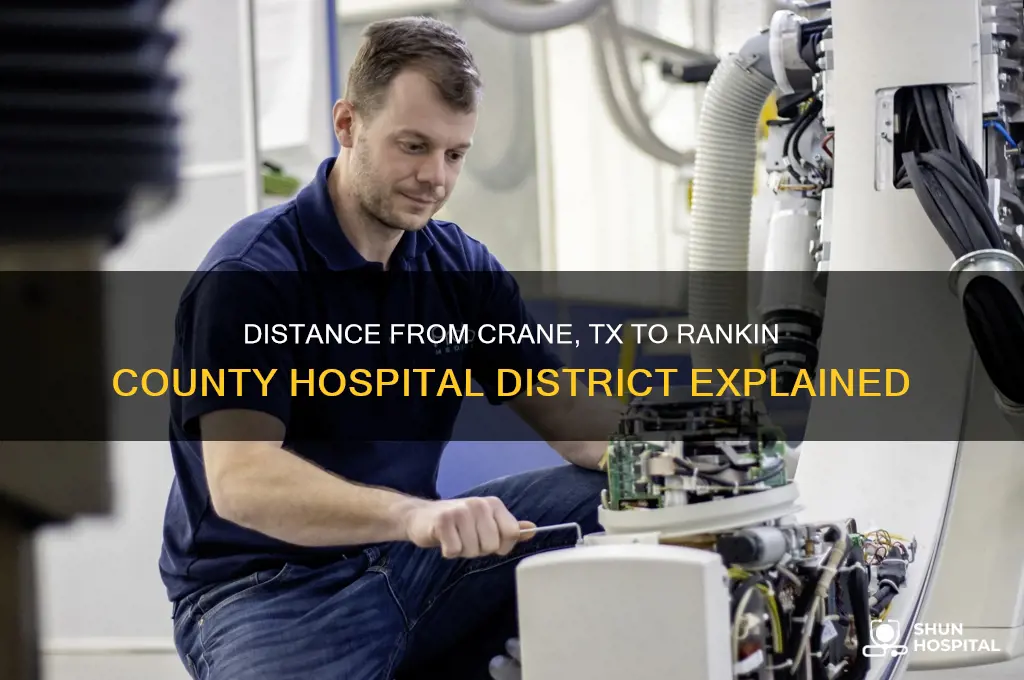 how far is rankin county hospital district from crane tx