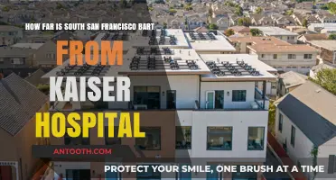 South San Francisco BART to Kaiser Hospital: Distance and Directions
