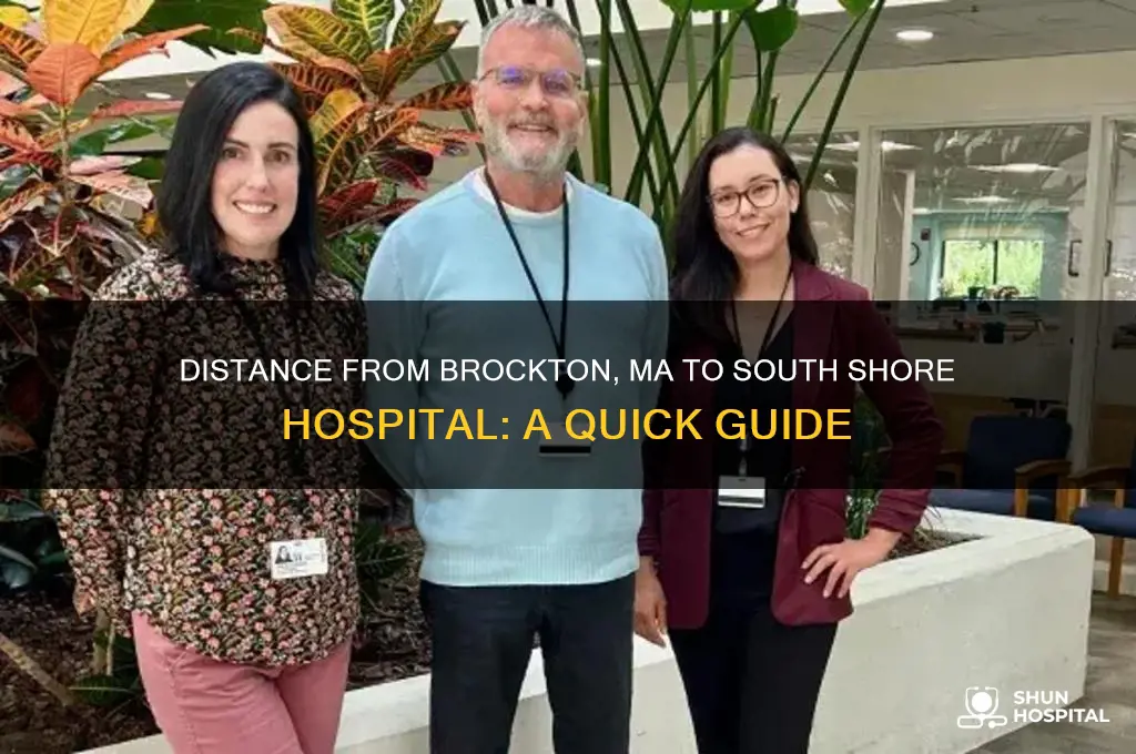 how far is southshore hospital ma from brockton ma