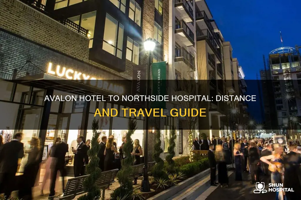 how far is the avalon hotel from northside hospital