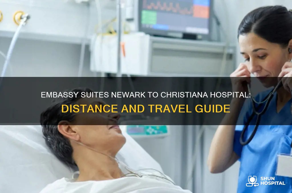 how far is the embassy suits newark from christiana hospital