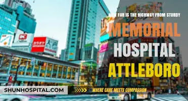 Distance from Sturdy Memorial Hospital Attleboro to the Nearest Highway