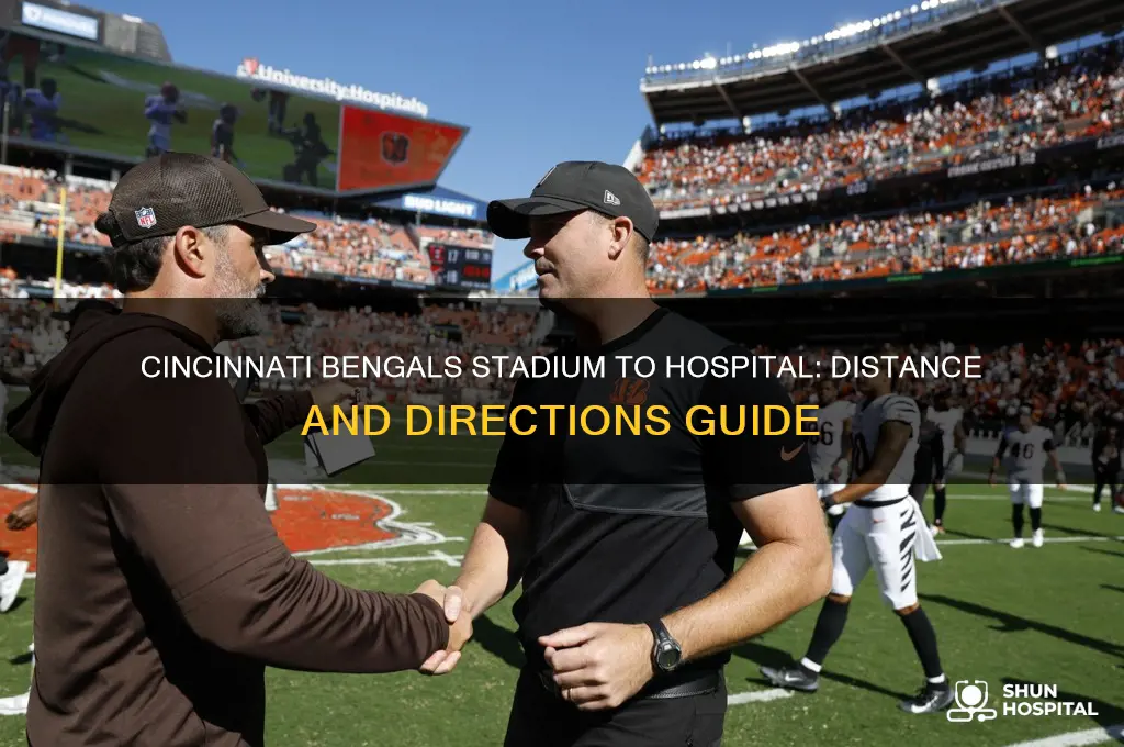 how far is the hospital from cincinnati bengals stadium