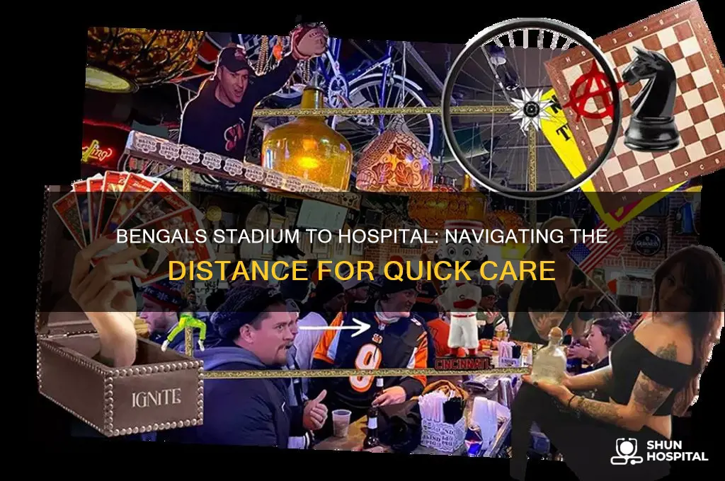 how far is the hospital from the bengals stadium
