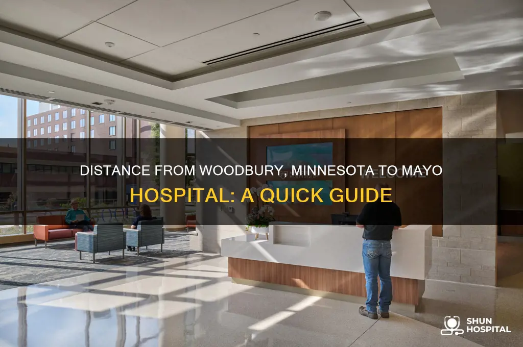 how far is the mayo hospital from woodbury minnesota