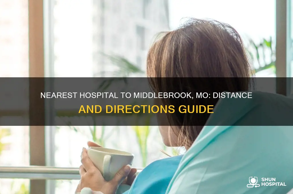 how far is the nearest hospital from middlebrook mo