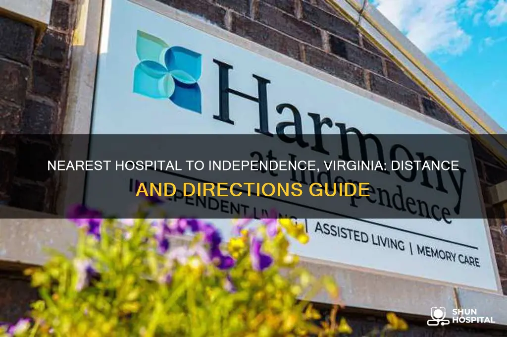 how far is the nearest hospital to independence virginia