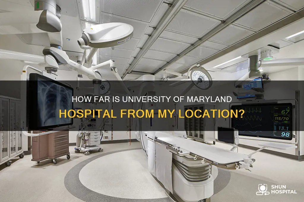 how far is univerisyt of maryland hospital from me