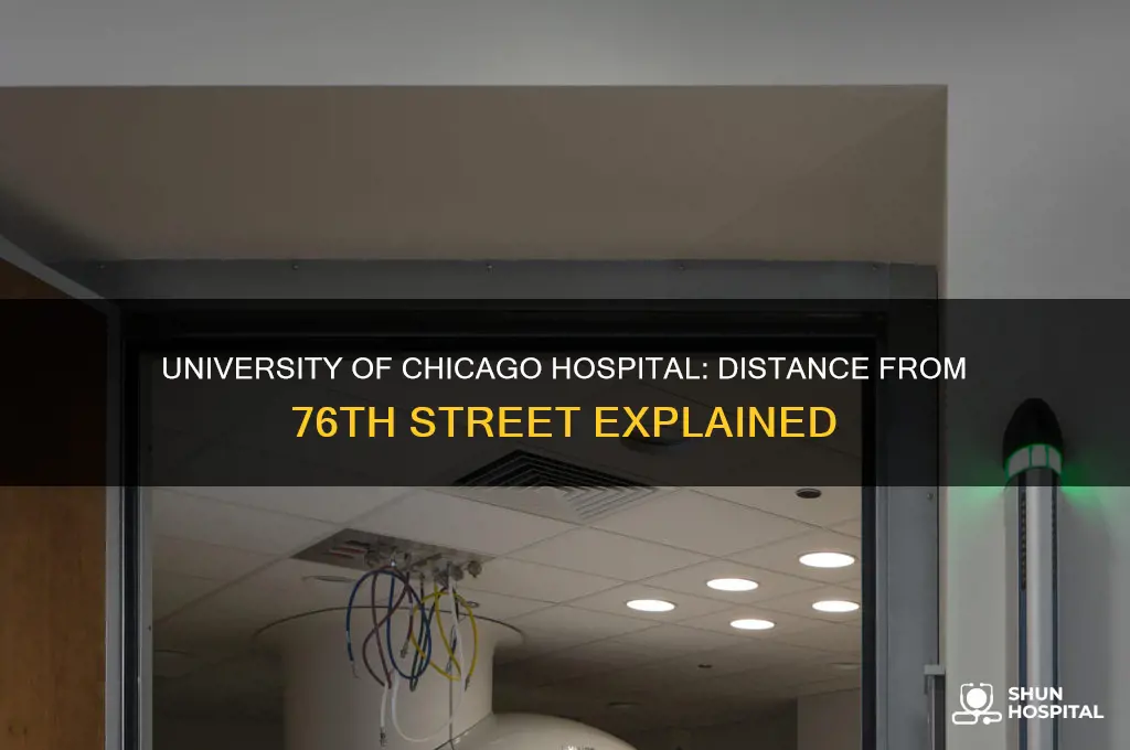 how far is university of chicago hospital from 76th street