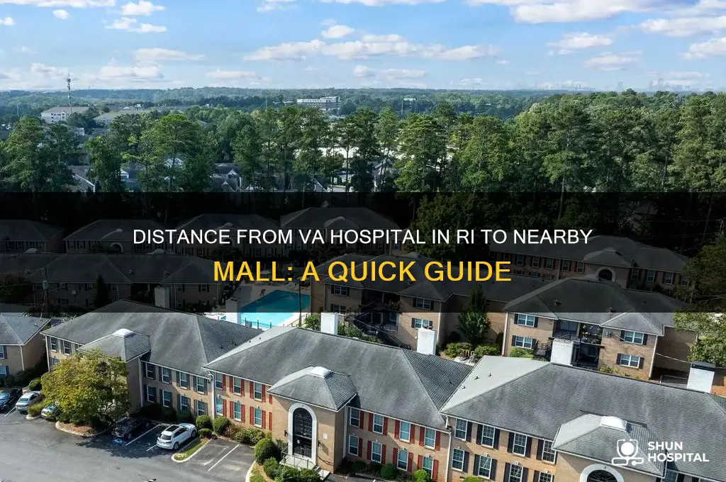 how far is va hospital in ri from the mall