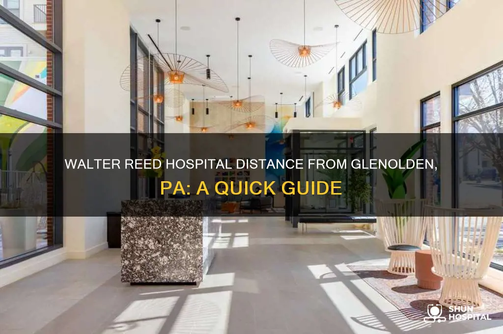 how far is walter reed hospital from glenolden pa