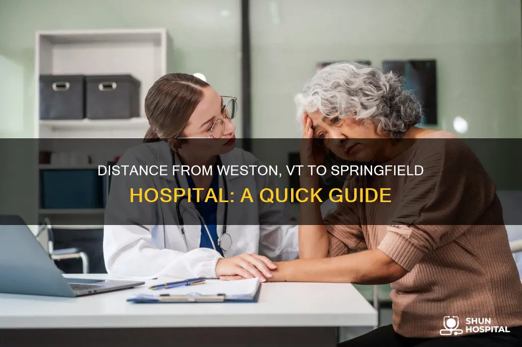 how far is weston vt from springfied hospital vt
