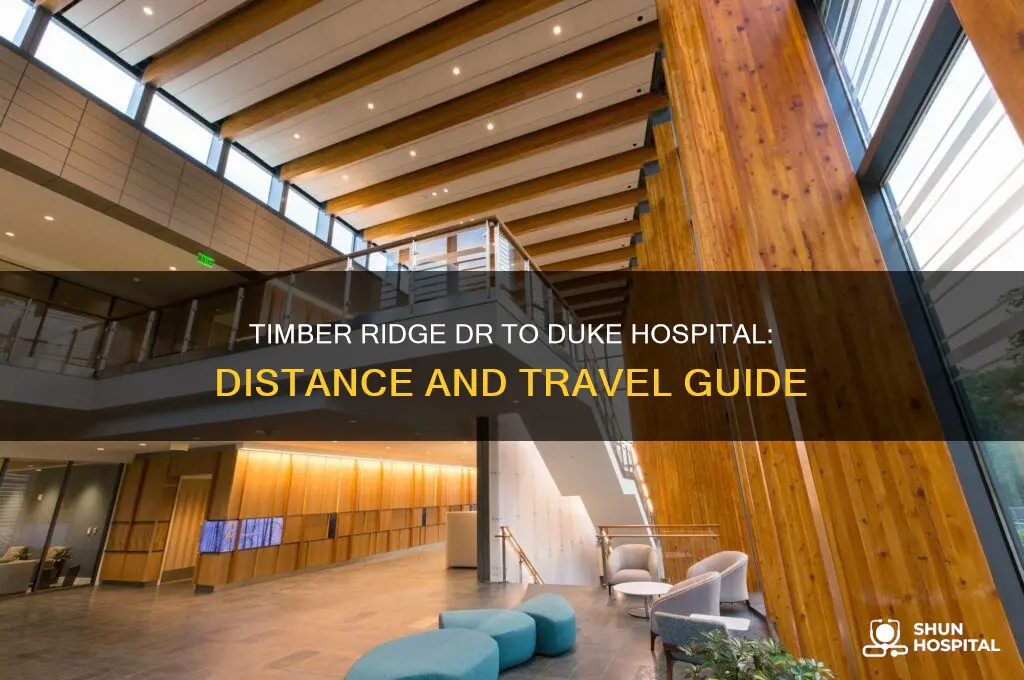 how far is5801 timber ridge dr raleigh to duke hospital