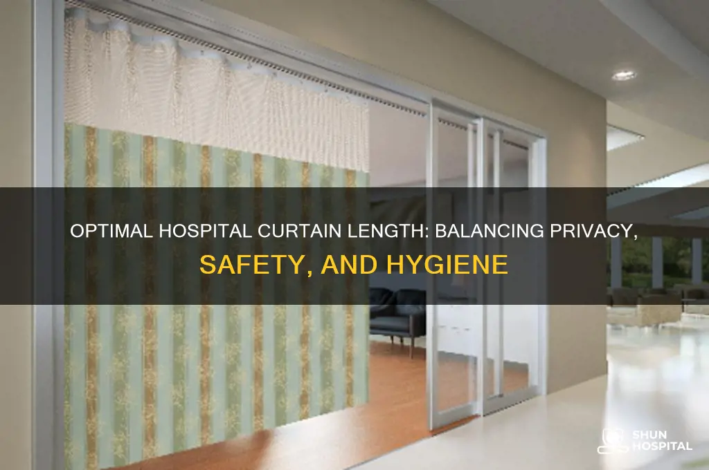 how far should a hospital curtian be off the floor