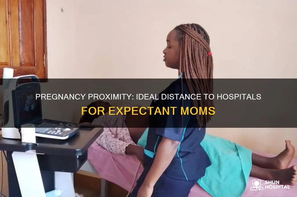 how far should you be from hospital when pregnant