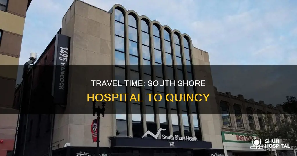 how far south shore hospital to quincy
