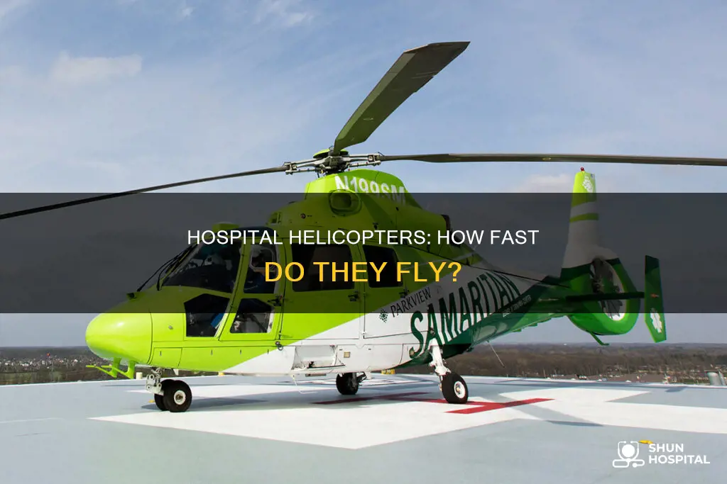 how fast does a hospital helicopter fly