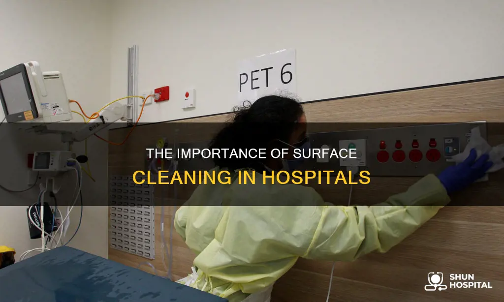 how frequently are surfaces wiped in hospitals