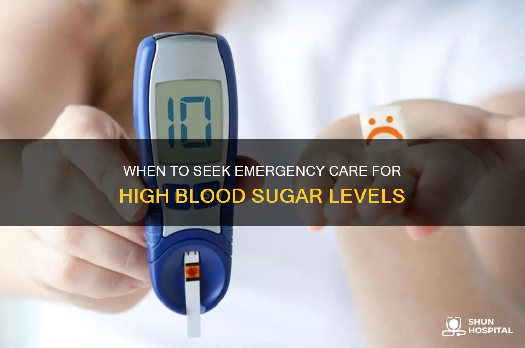how high should my sugar be becore goung to hospital