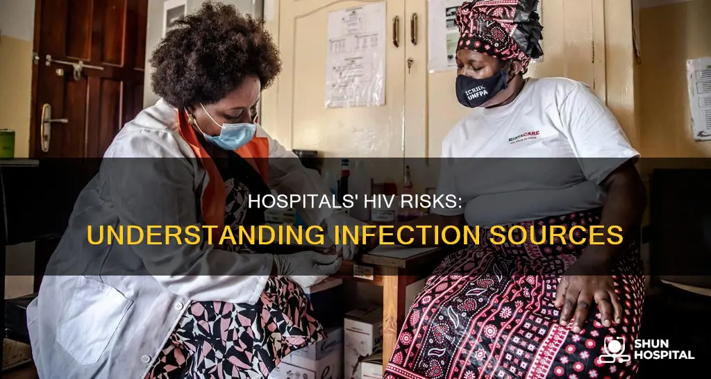 how hiv is caught in the hospital