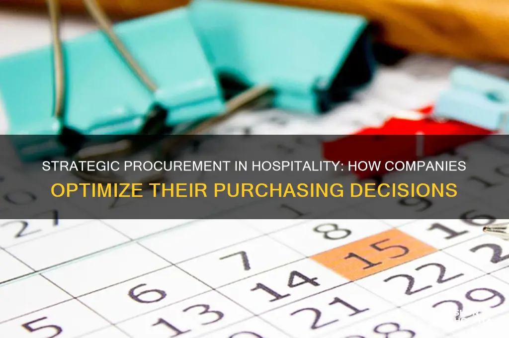 how hospitality companies make purchases