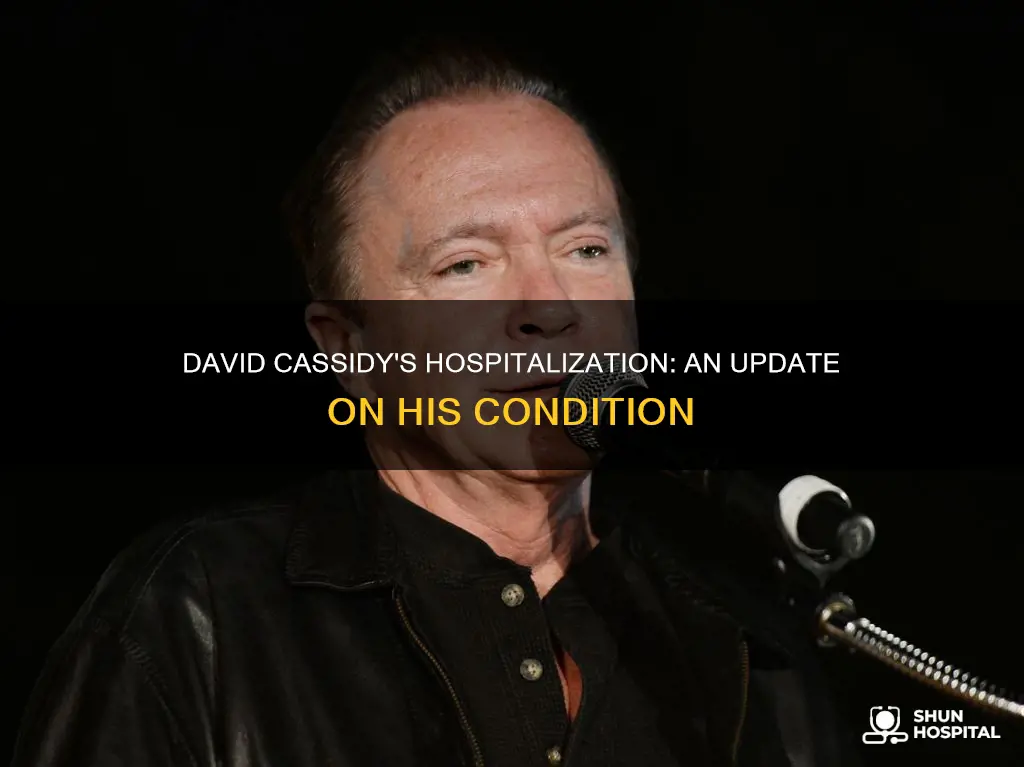 how is david cassidy doing in hospital