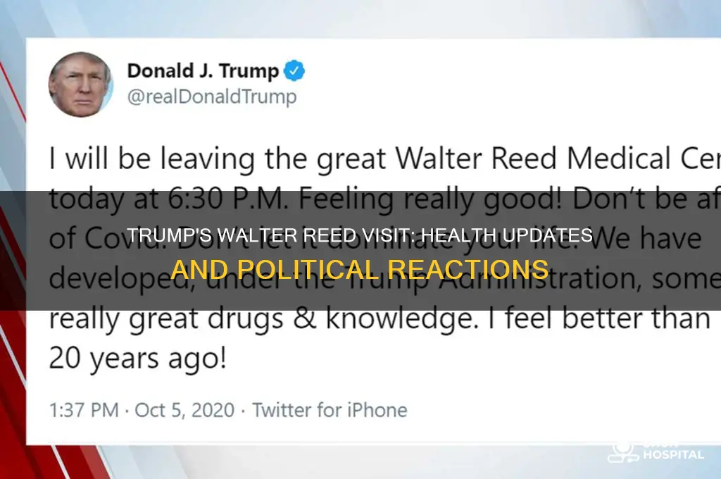 how is president trump doing at walter reed hospital