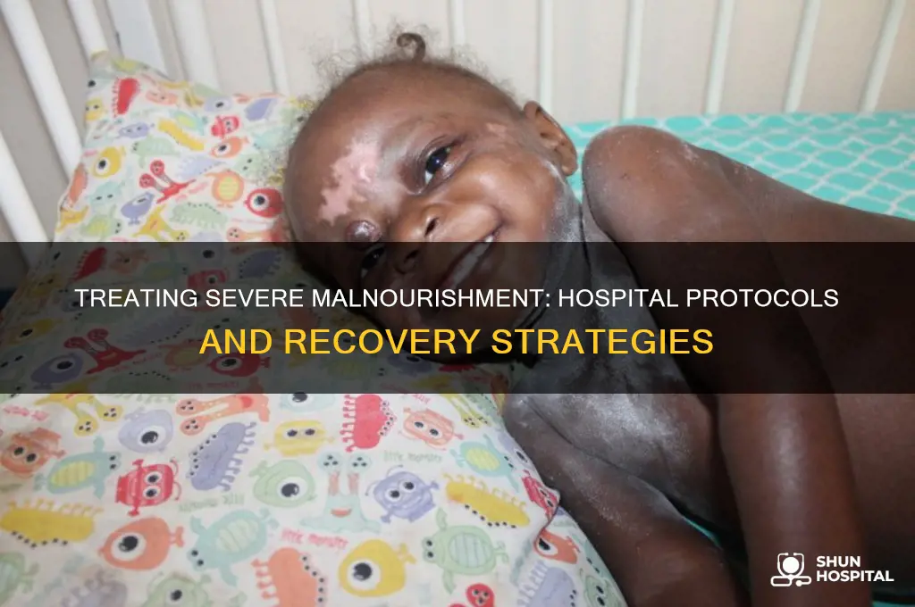 how is severe malnourishment treated in a hospital settng