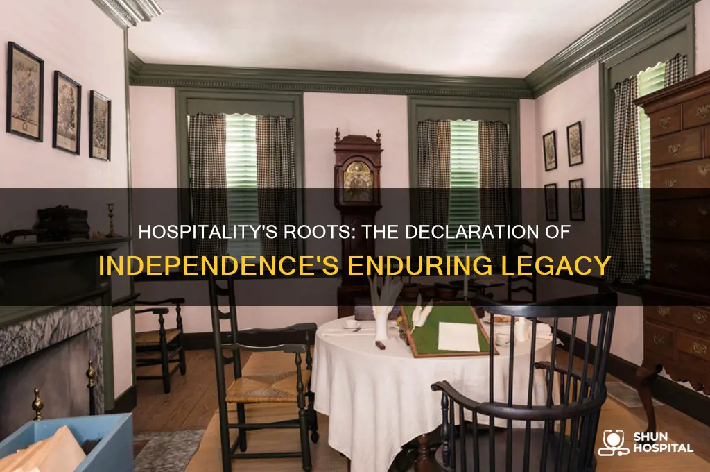 how is the declaration of independence related to hospitality