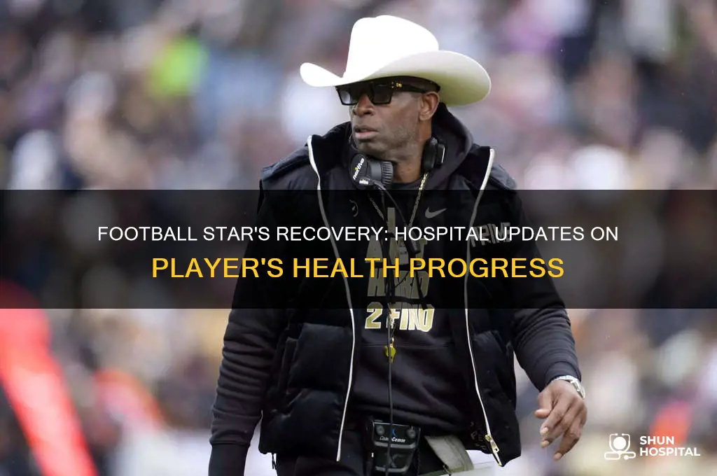 how is the football player doing in the hospital