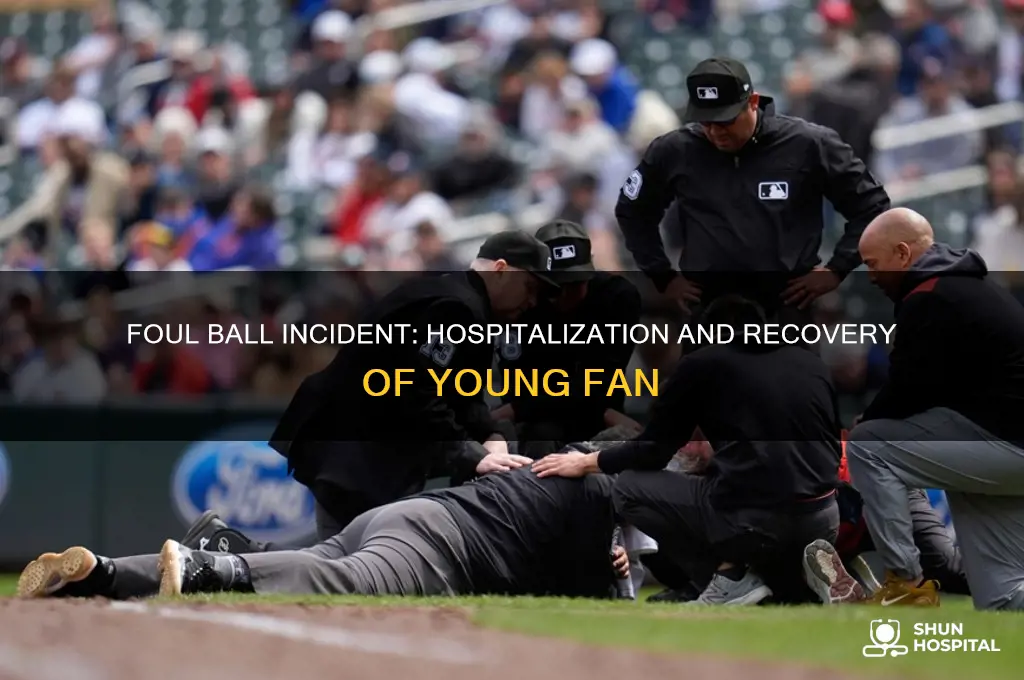 how is the girl hit by foul ball hospital