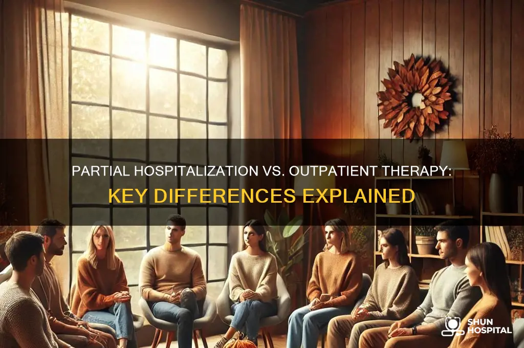 how is the partial hospitalization program different than outpatient therapy
