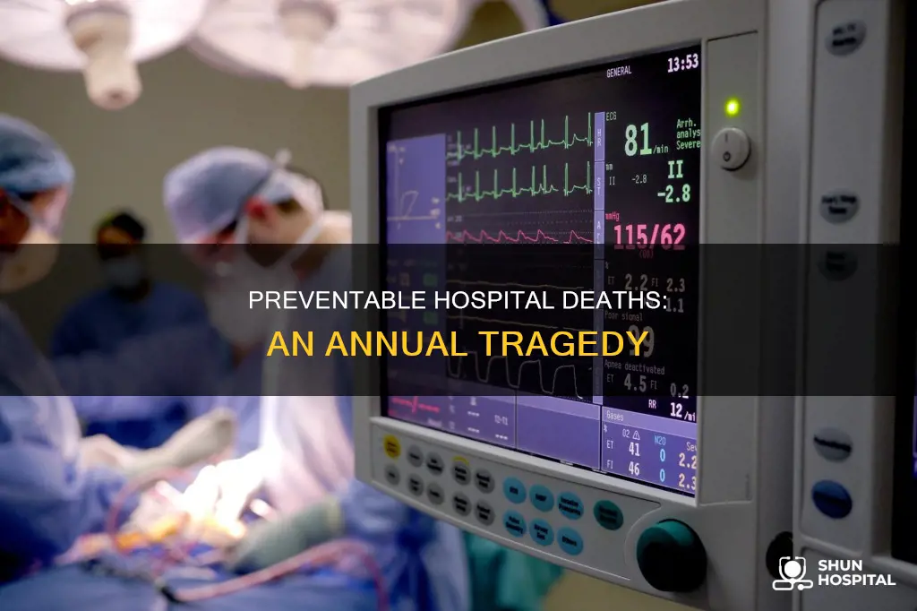 how many accidental hospital deaths per year