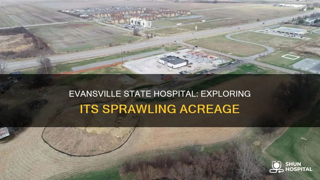 how many acres evansville state hospital grounds