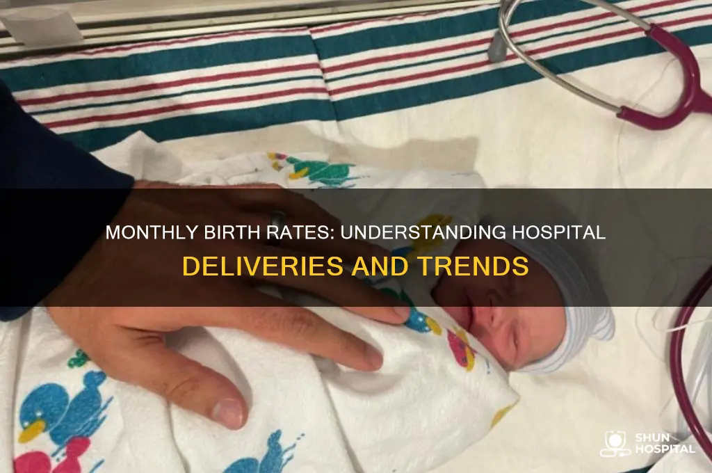 how many births a month in a hospital setting