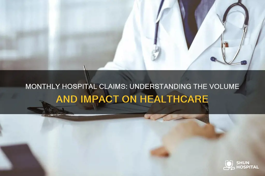 how many claims does a hospital make a month