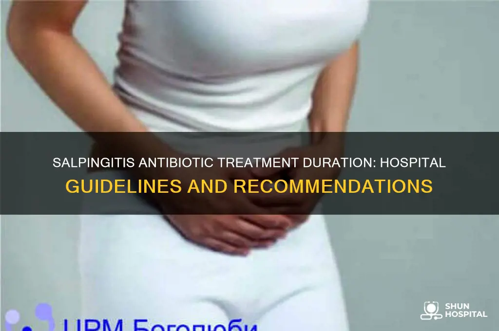 how many days do hospitals give antibiotics for salpingitis