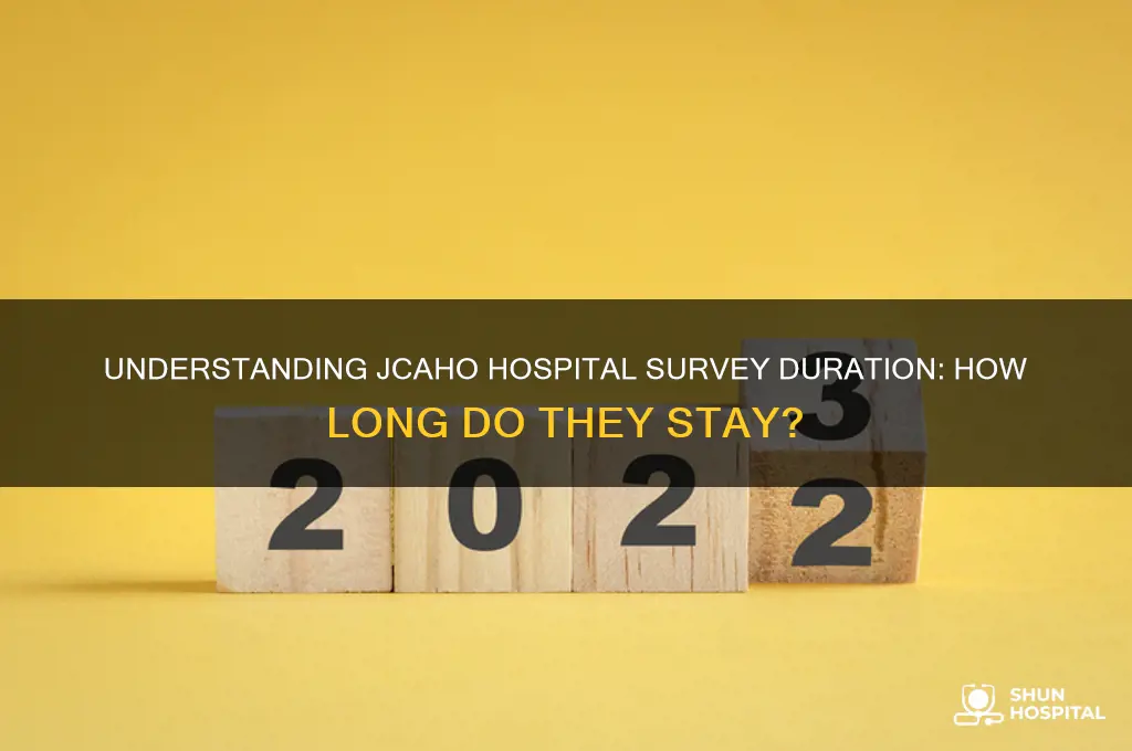 how many days does jcaho stay at a hospital