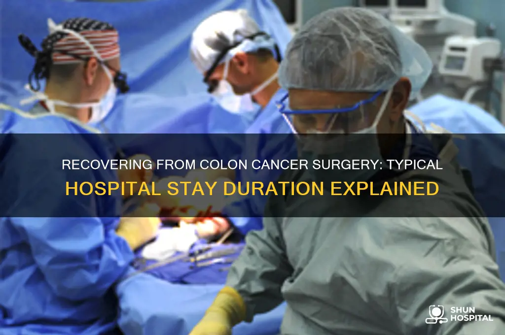 how many days in hospital after colon cancer surgery