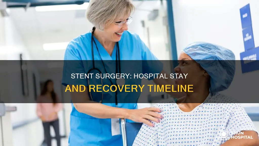 how many days in hospital after stent