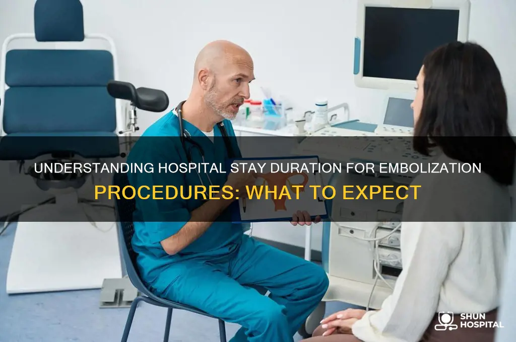 how many days in the hospital for an embolization procedure