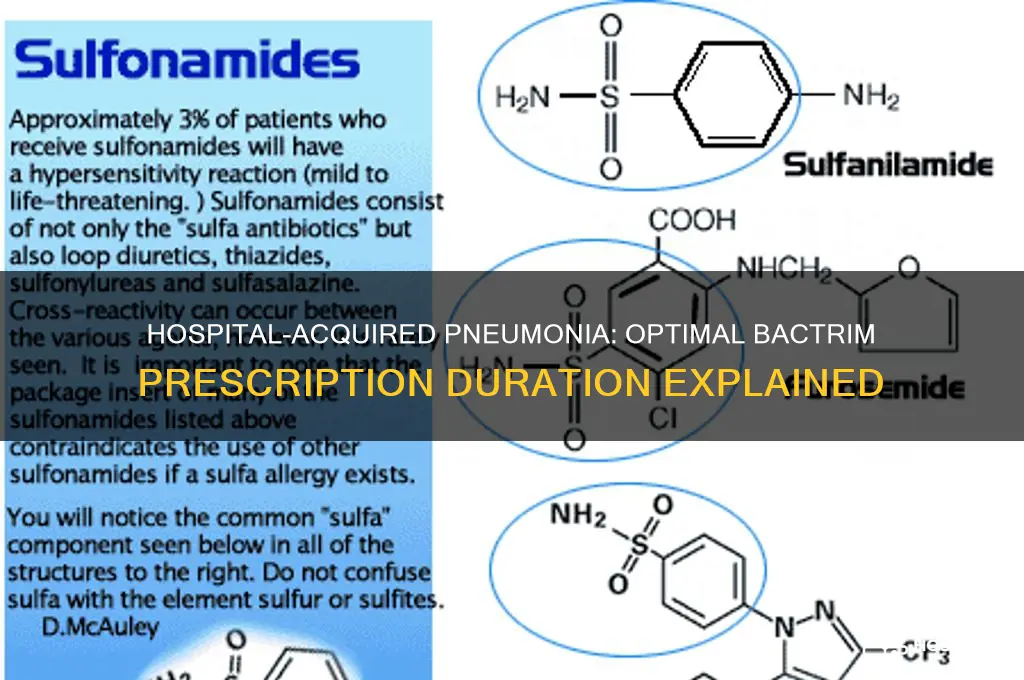 how many days prescription for hospital acquired pneumonia bactrim