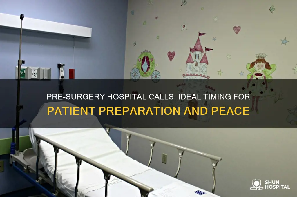 how many days should a hospital call before surgery
